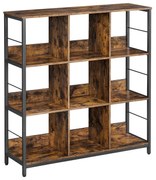 Regál Vasagle Barmy 100 cm hnědý/černý