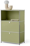 Kovová komoda »CN3« s 2 výklopnými priečinkami, pistáciová