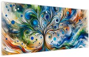 Obraz – Farebný energetický strom (120x50 cm)