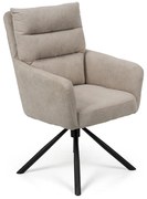 Noela Otočná jedálenská stolička látková ENZO béžová