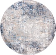 TA Koberec G512B WHITE/D_BLUE PORTLAND KOLO Biely Okrúhly Rozmer: 100x100 cm