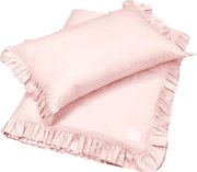 Junior obliečky s volánikmi sýto ružová 100x135cm