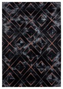 Ayyildiz, Kusový koberec Naxos 3812 bronze, 140x200, čierna, kancelária
