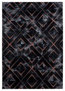 Kusový koberec Naxos 3812 bronze, 140x200, čierna, kancelária, Ayyildiz