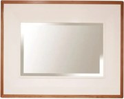 Provensálske biele zrkadlo na stenu, 110x4x75 cm