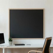 Toptabule.sk Čierna magnetická tabuľa v prírodnom drevenom ráme CLASSIC 120x90 cm