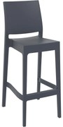 MAYA BAR 75 záhradná barová stolička dark grey