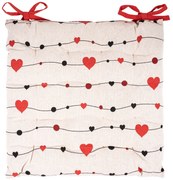 Trade Concept Sedák prešívaný Srdiečka, 40 x 40 cm