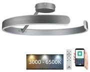NEDES LED Stmievateľný prisadený luster LED/72W/230V 3000-6500K chróm + diaľkové ovládanie ND4035