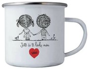 Bohemia Gifts Plechový hrnček - Z lásky, 350 ml