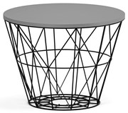 Okrúhly konferenčný stolík STILO, priemer 60 cm, grafit