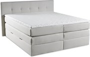 Kontinentálna boxspring posteľ AMBER, 200x180, krémová (barell 03)