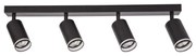 Bodové svietidlo PIPE 4xGU10/10W/230V čierne