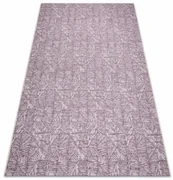 Koberec SIZAL COLOR 47373260 Línie, trojuholníky, jodelka - slivka / béžový