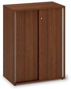 Stredná skriňa ProOffice, posuvné dvere 80 x 45 x 106,3 cm, orech