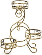 STOJAN NA KVETINÁČ DWIGHT 64X60X23 CM ZLATÁ