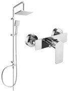 Mexen Tord stenová sprchová súprava s dažďovými tryskami a sprchovou batériou Alexa, chrómová - 71240200-00