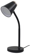 Stolná lampa Chico, 1x čierne/zlaté PVC tienidlo, b