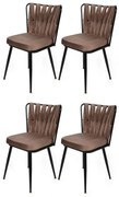Súprava jedálenských stoličiek Kusakli Light Brown, 4 ks, 4 ks