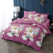 Detské obliečky JEDNOROŽEC fialové Rozmer obliečky: 2 ks 70 x 90 cm | 200 x 220 cm