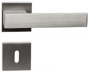 Dverové kovanie RICHTER Monza (NIBMAT), kľučka-kľučka, Otvor pre obyčajný kľúč BB, Richter nikel brúsený