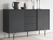 Komoda so zásuvkami Raven, čierna%