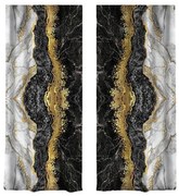 Závesy v čierno-zlatej farbe v súprave 2 ks 140x260 cm - Mila Home