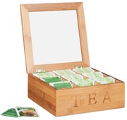 Bambusová čajová krabička s 9 priehradkami RD24614
