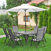 Set záhradného nábytku 8-dielny Avenberg HARMONY sivo-béžová