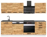 Kuchynská linka Belini Premium Full Version 240 cm dub wotan s pracovnou doskou SUSAN