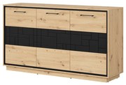 Skrinka BRW Pont KOM3D (dub artisan + čierna matná). Akcia -17%. Vlastná spoľahlivá doprava až k Vám domov. 1063041