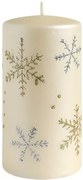 Vánoční svíčka FROST 17,5 cm krémová