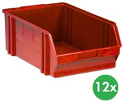 ArtPlast Plastové boxy BASIC, 305 x 480 x 177 mm, 12 ks, červené