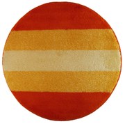 ROUTNER Kúpeľňová predložka BARLETTA Oranžová 10702 - Oranžová / Kruh Ø 90 cm 10702