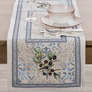 GOBELÍNOVÝ BEHÚŇ NA STÔL OLIVE 40X100 CM VZOROVANÝ
