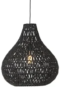 Retro závesné svietidlo čierne 45 cm - Lina Drop
