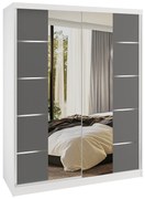 Šatníková skriňa SERENITY 133 cm šedý mat ME SERENITY SZP6/0/W/SR/0/HIAL