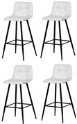 Sada barových stoličiek B-X7015 WT2, 4 ks
