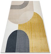 Koberec FUSION 0240 geometrický / moderný / abstraktný, krémový / žltý