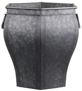 Dekoračný plechový antik kvetináč s uchami - 26*24*30 cm