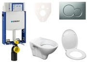 Cenovo zvýhodnený závesný WC set Geberit na zamurovanie + WC Ceramia S-Line Pro 110.302.00.5ND3