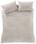 Béžové krepové obliečky na dvojlôžko/predĺžené 230x220 cm Seersucker – Catherine Lansfield