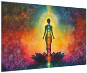 Obraz - Žena a čakry (90x60 cm)
