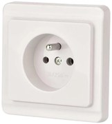 Zásuvka jednoduchá TESLA Z/U biela 26011