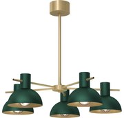 Luster na tyči ESTATE MINI 5xE27/15W/230V zelená