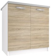 Kuchynská skrinka Belini spodná 80 cm dub sonoma s pracovnou doskou  TOR SD80/0/WT/DS/0/T