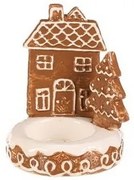 Keramický svietnik Domček perník na čaj. sviečku