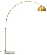 Stojacia lampa v zlatej farbe s kovovým tienidlom (výška 185 cm) Madali – Kave Home