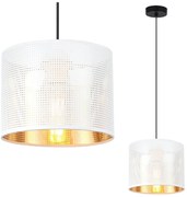 Závesné svietidlo Asti0, 1x biele PVC tienidlo, (fi 20cm), g, b