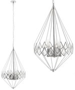 Toolight - Krištáľová závesná lampa 3xE14 40W APP210-3CPR, strieborná, OSW-07500